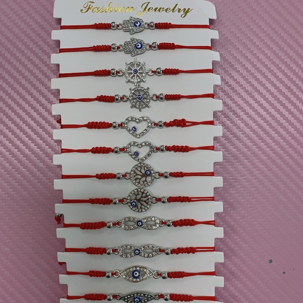 Fashion Jewelry Red and Silver Bracelets